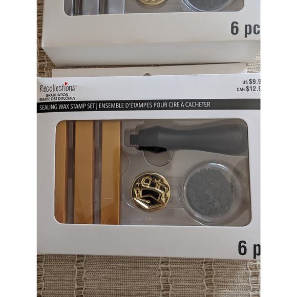 2 Pack Sealing Wax Stamp Kit - 6 pieces (12 pieces total) - Picture 1 of 3